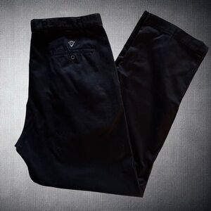 VTG Callaway Golf Mens Sport Black Pleated Front Chinos Pants 100% Cotton 38x34